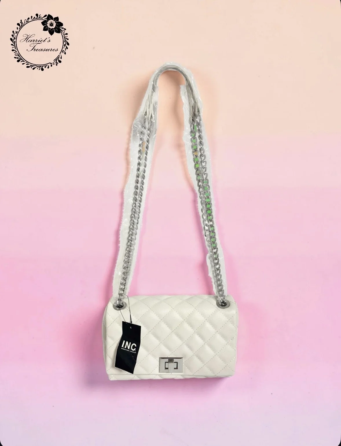 White Quilted INC Crossbody
