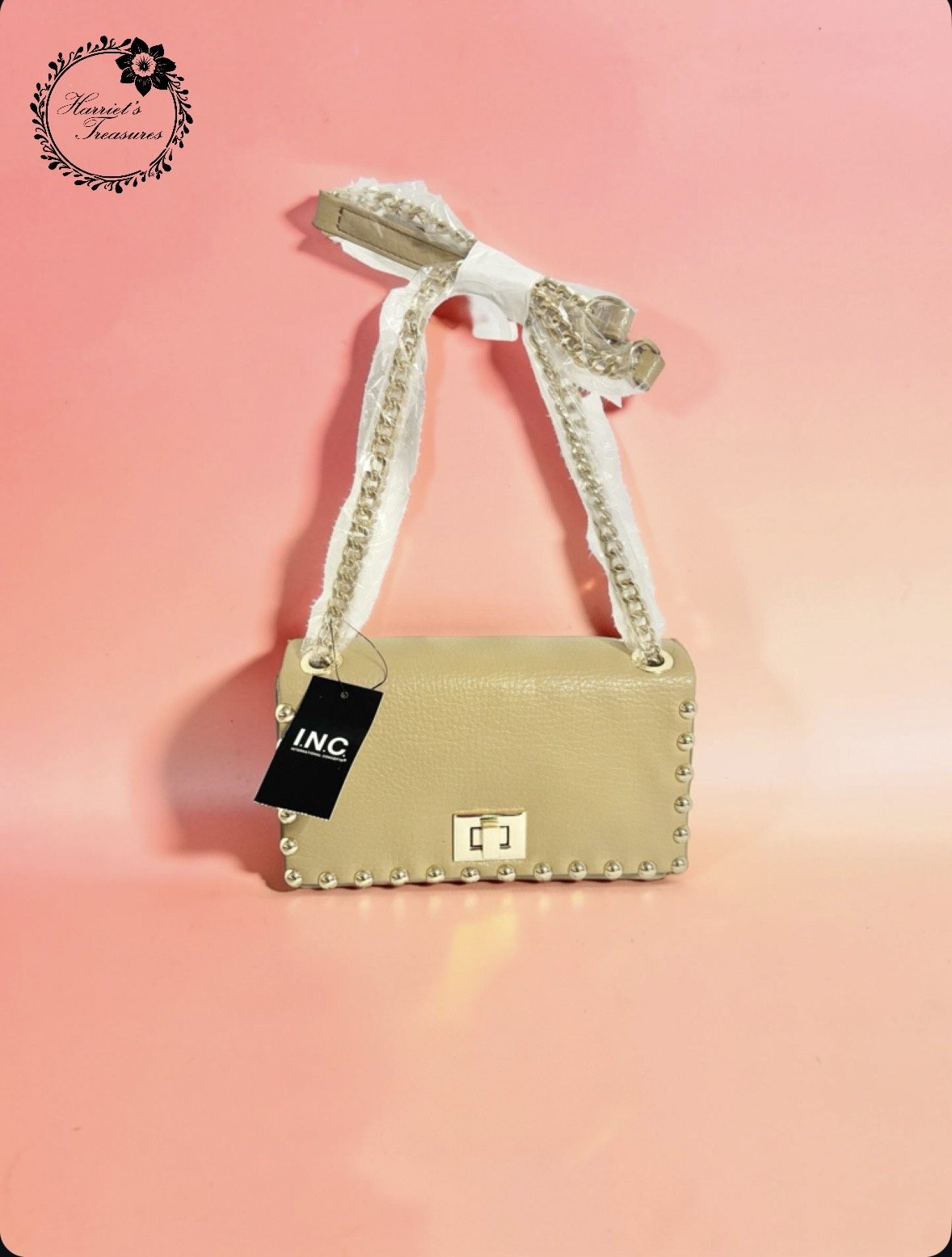 Tan Studded INC Crossbody