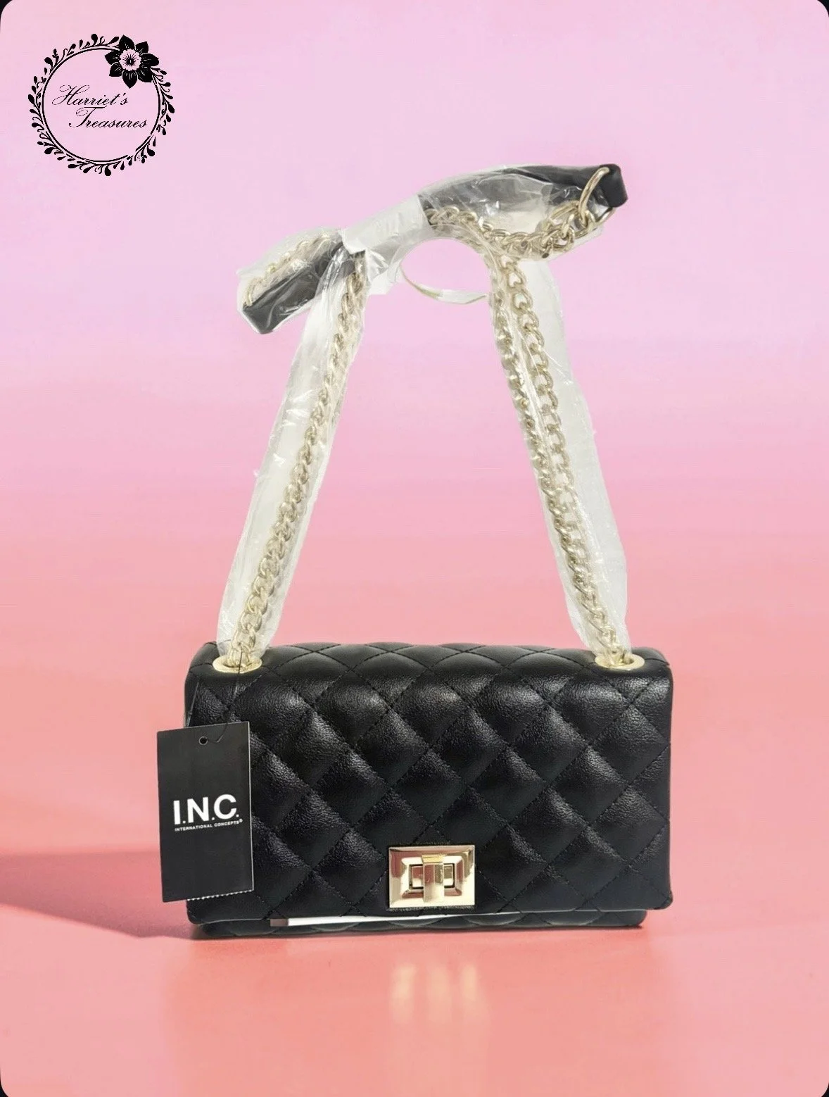 Black Quilted INC Crossbody