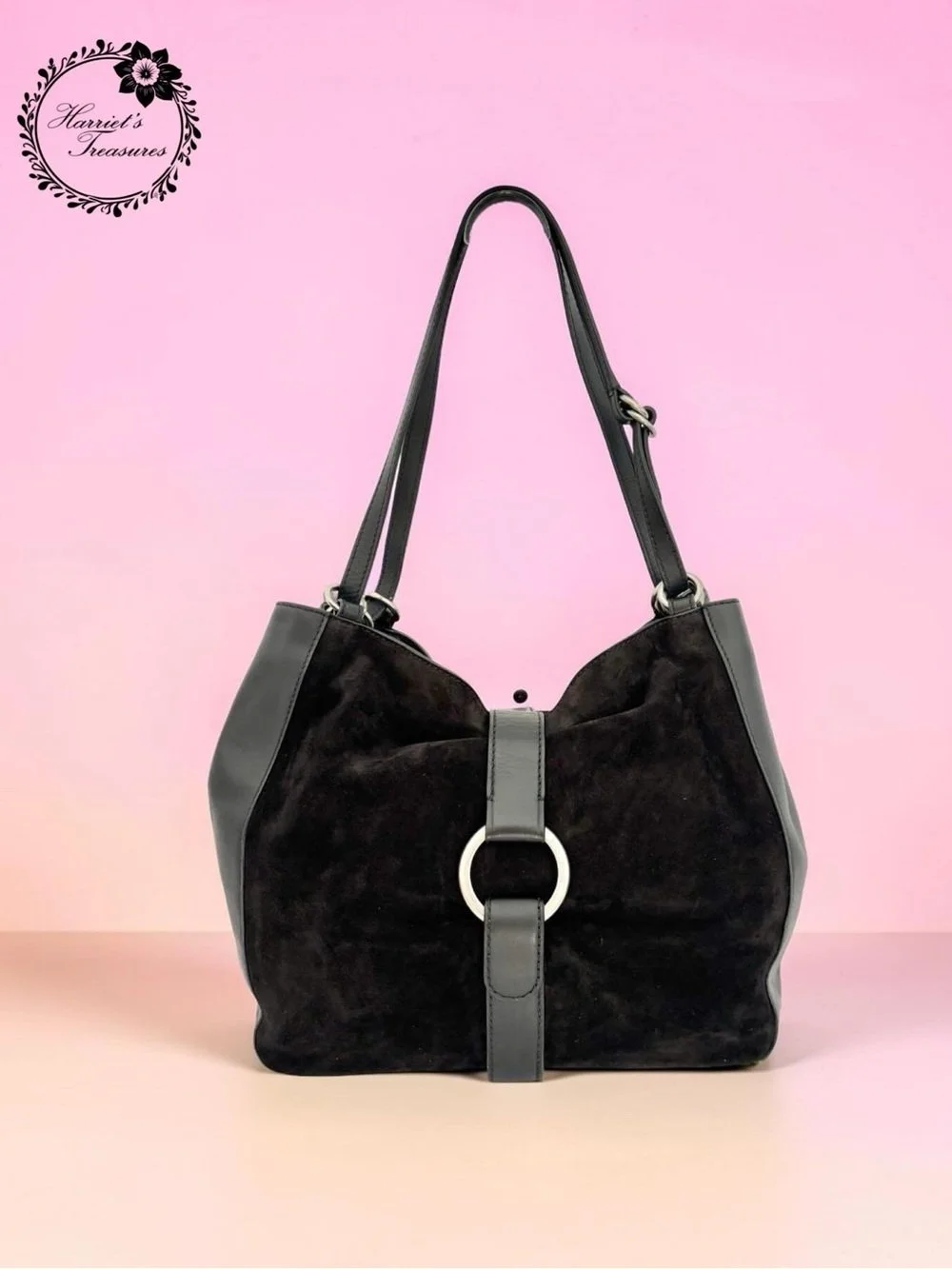 Michael Kors Black Suede Shoulder Bag