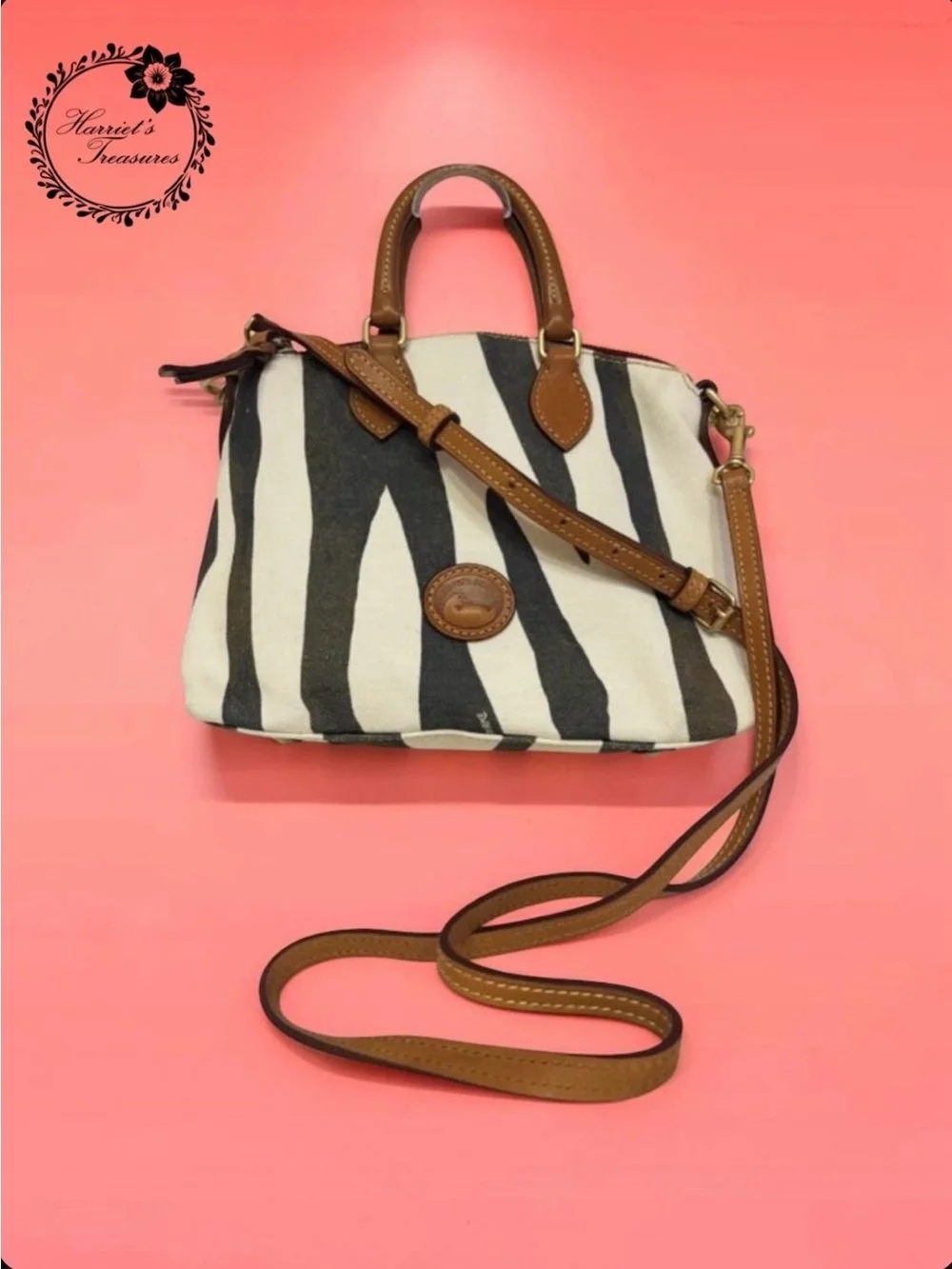 Dooney & Bourke Zebra Canvas Crossbody