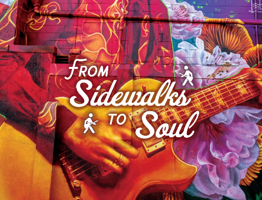 Street Art for Macon Georgia that says From Sidewalk to Soul