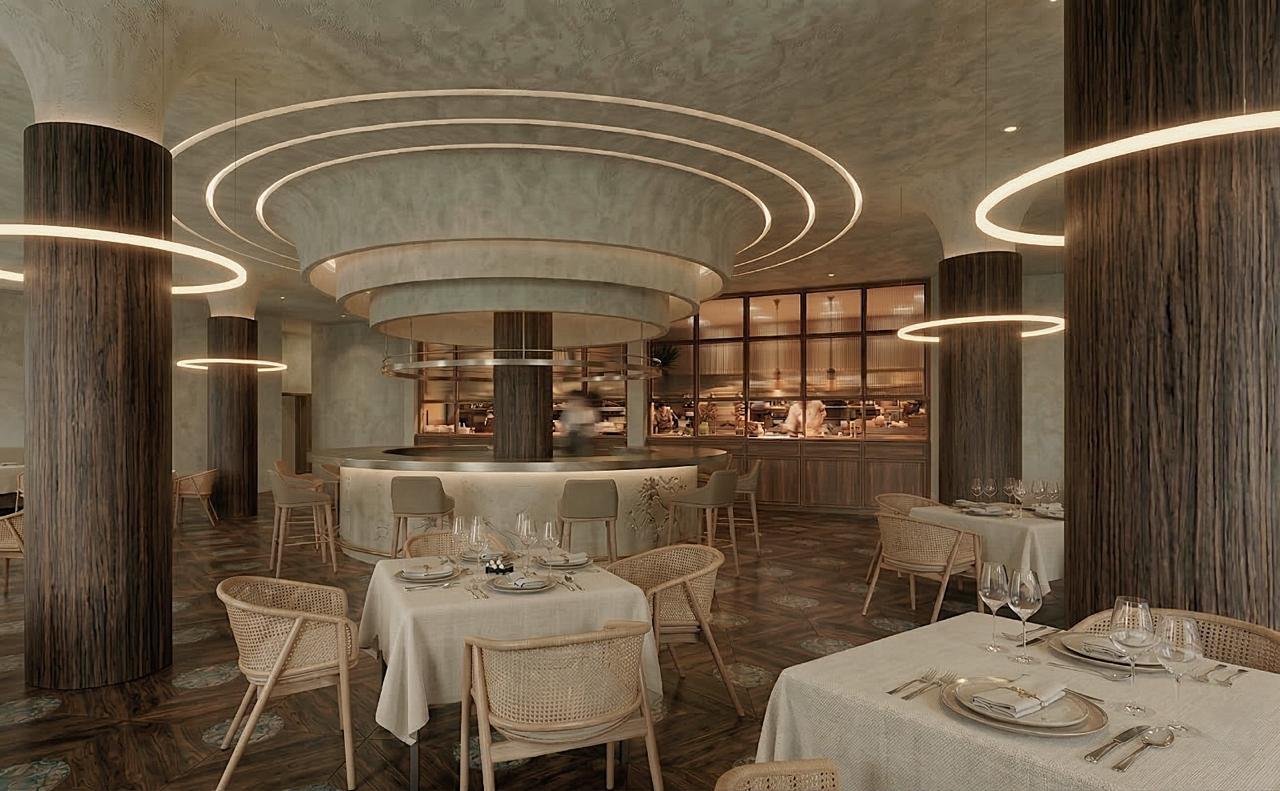 Elegant dining room at KAÑ Inn & Restaurant