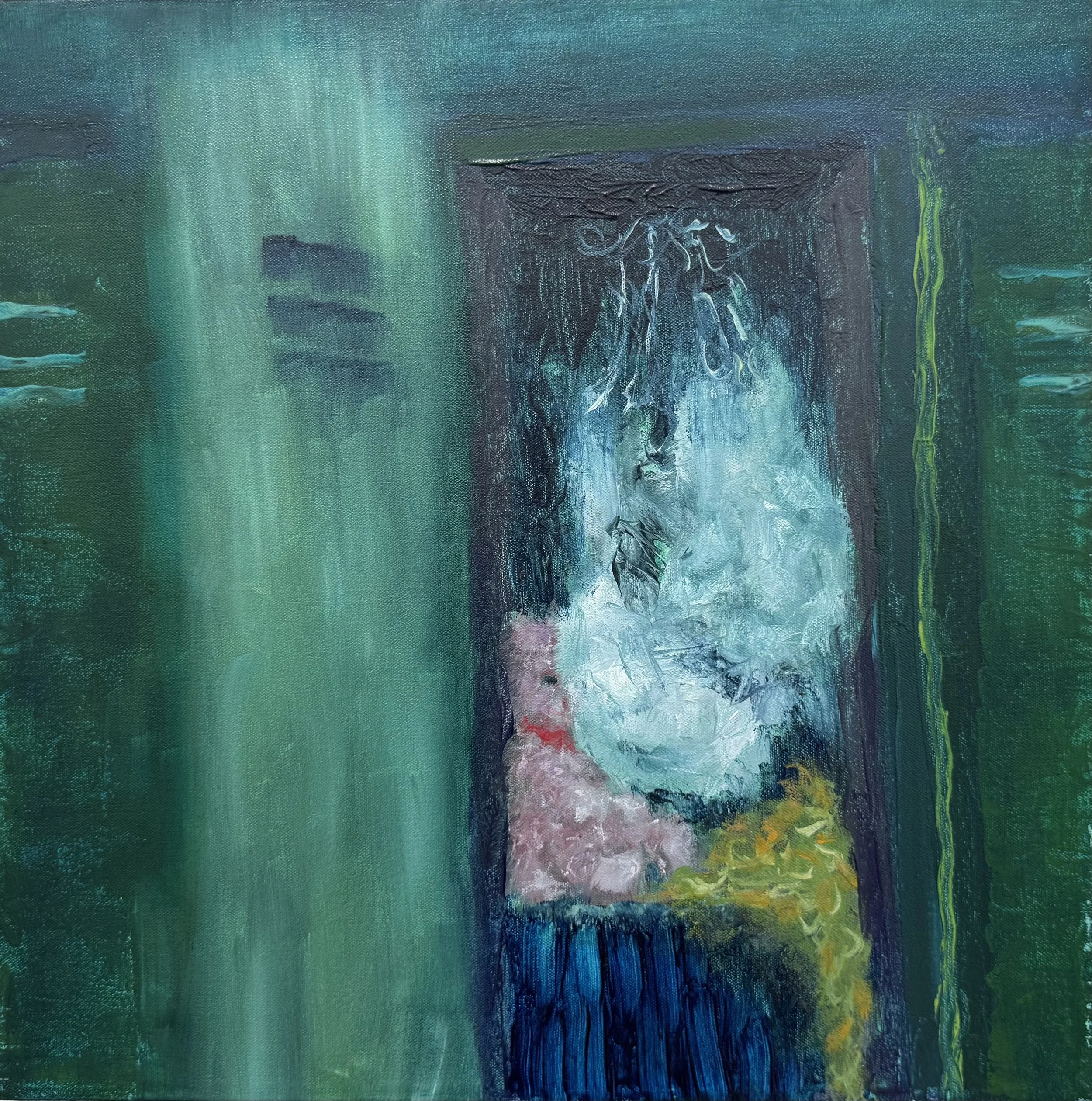Two Sides (diptych 2) - Oil on Canvas, 43cm x 43cm x 4.5cm, 2026