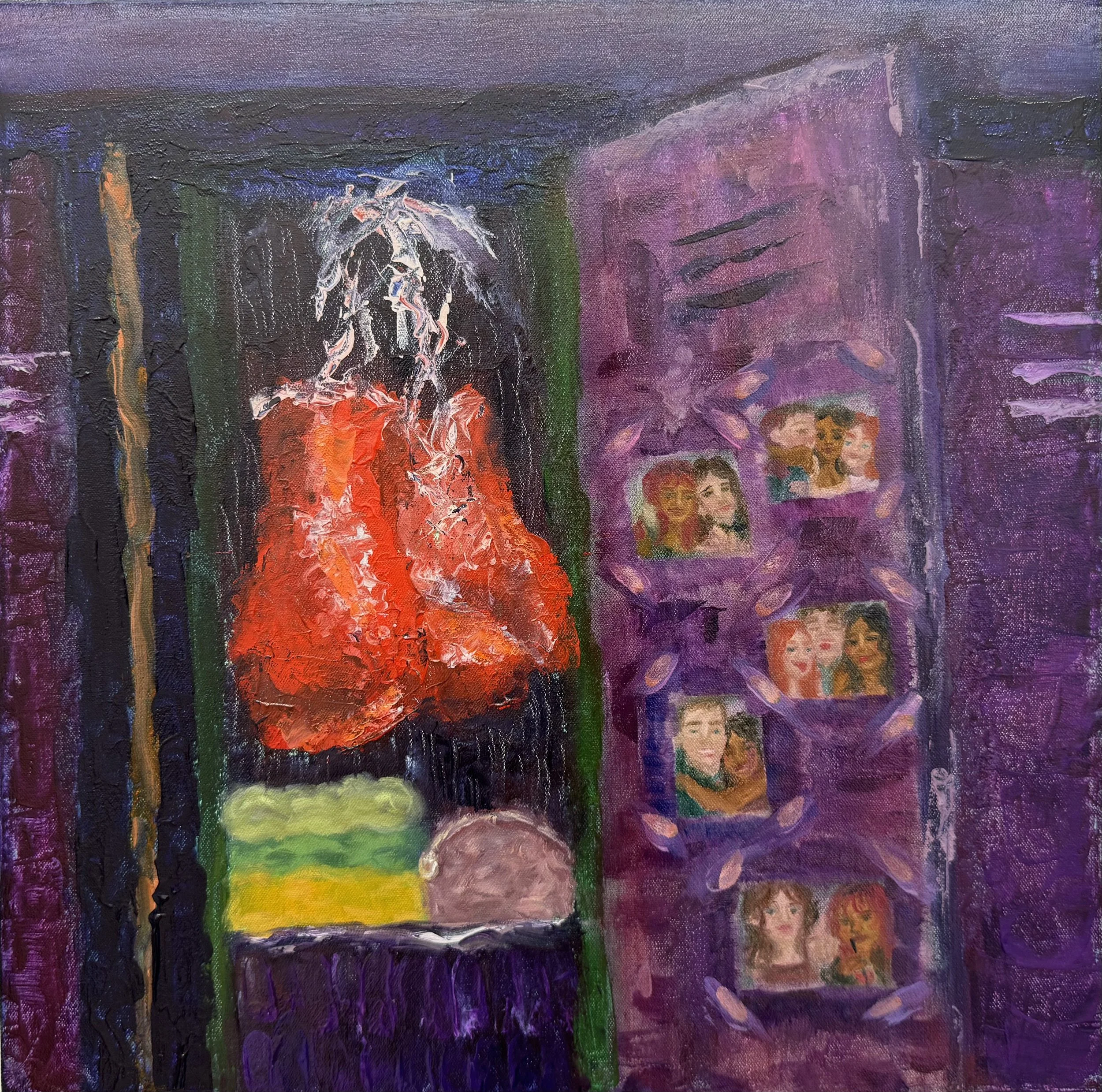 Two Sides (diptych 1) - Oil on Canvas, 43cm x 43cm x 4.5cm, 2026