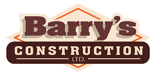 Logo for Barry's Construction Ltd. with the company name in bold letters and geometric design elements.