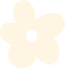 A simple, stylized illustration of a four-petaled flower in light beige.