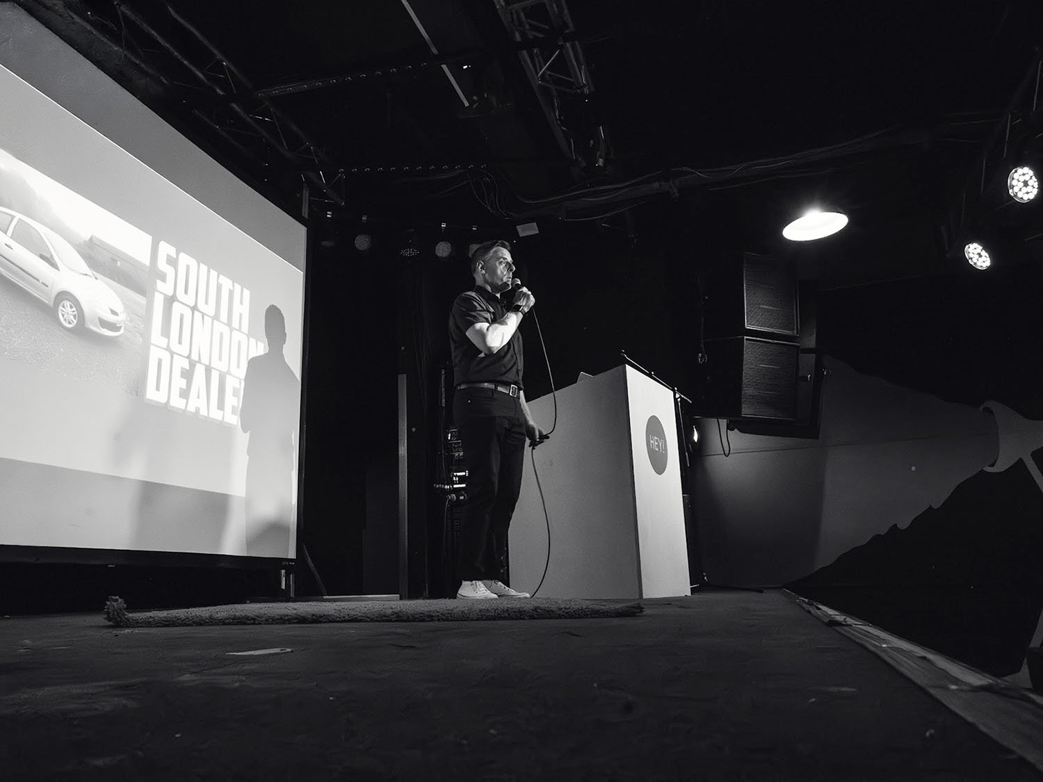 Vic Lee presenting a talk on creative business and artistic careers