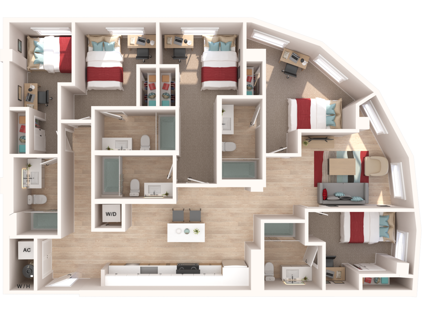 The Heads Five Bedroom Floor Plan