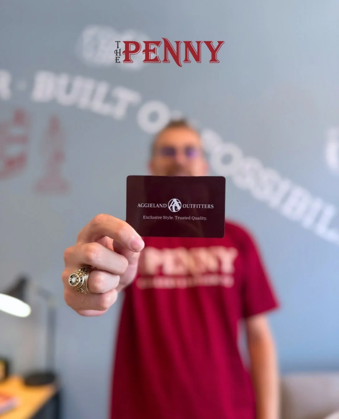 🏈Get game-day ready The Penny! 🍀

We&rsquo;re giving one lucky winner a $300 Aggieland Outfitters gift card to get ALL your game gear for the season. 👀

To enter:
* Join the Lucky Club at the link in our bio 🔗
* Like this post and make sure you&r