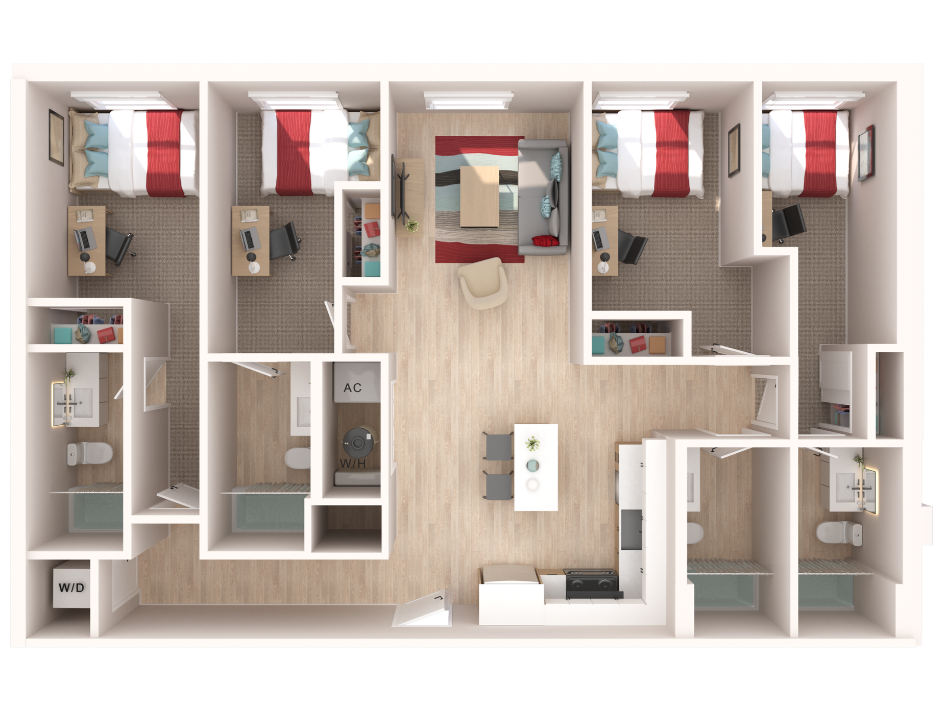 The Vault Four Bedroom Floor Plan
