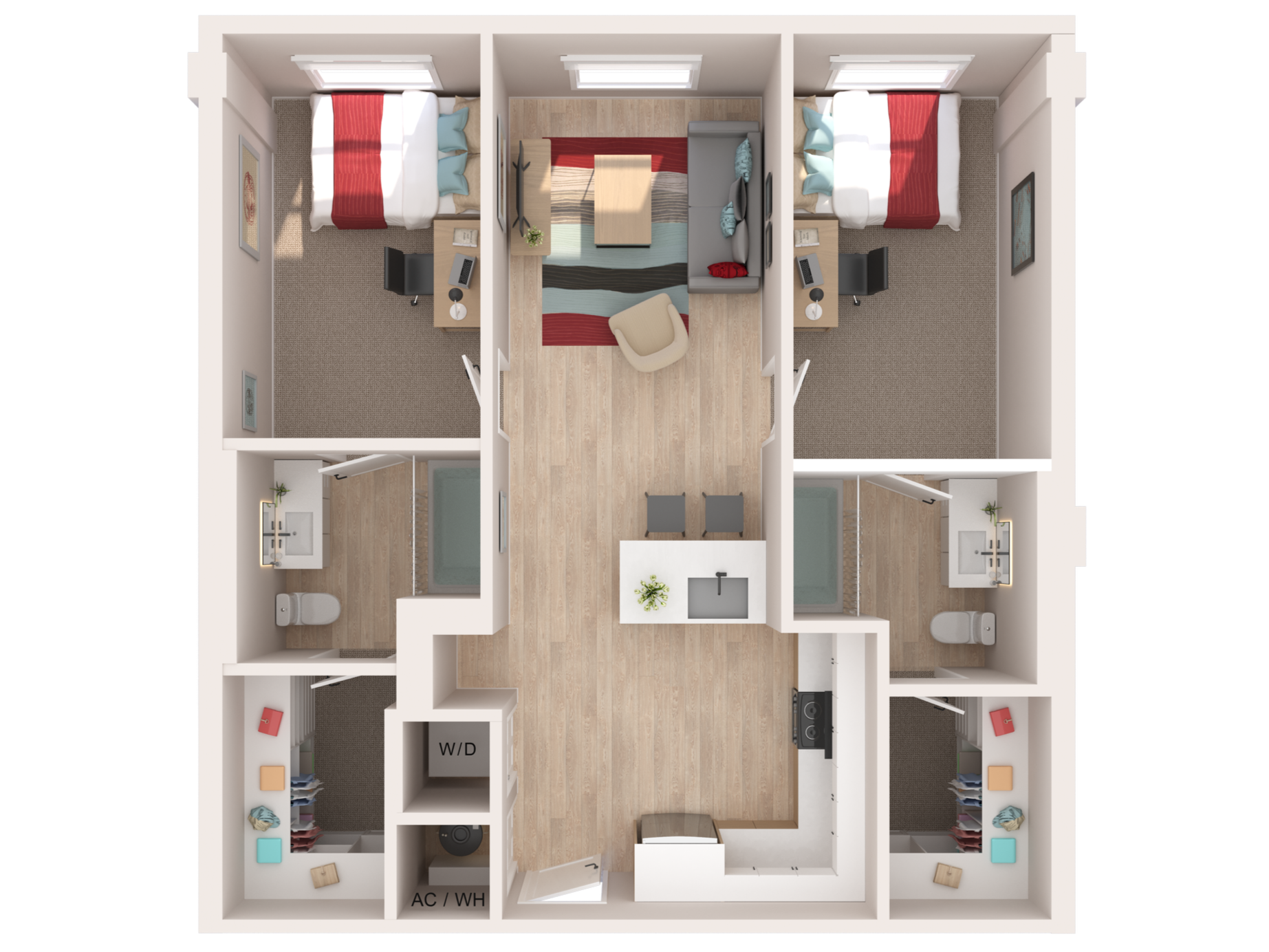 The Casey Two Bedroom Floor Plan