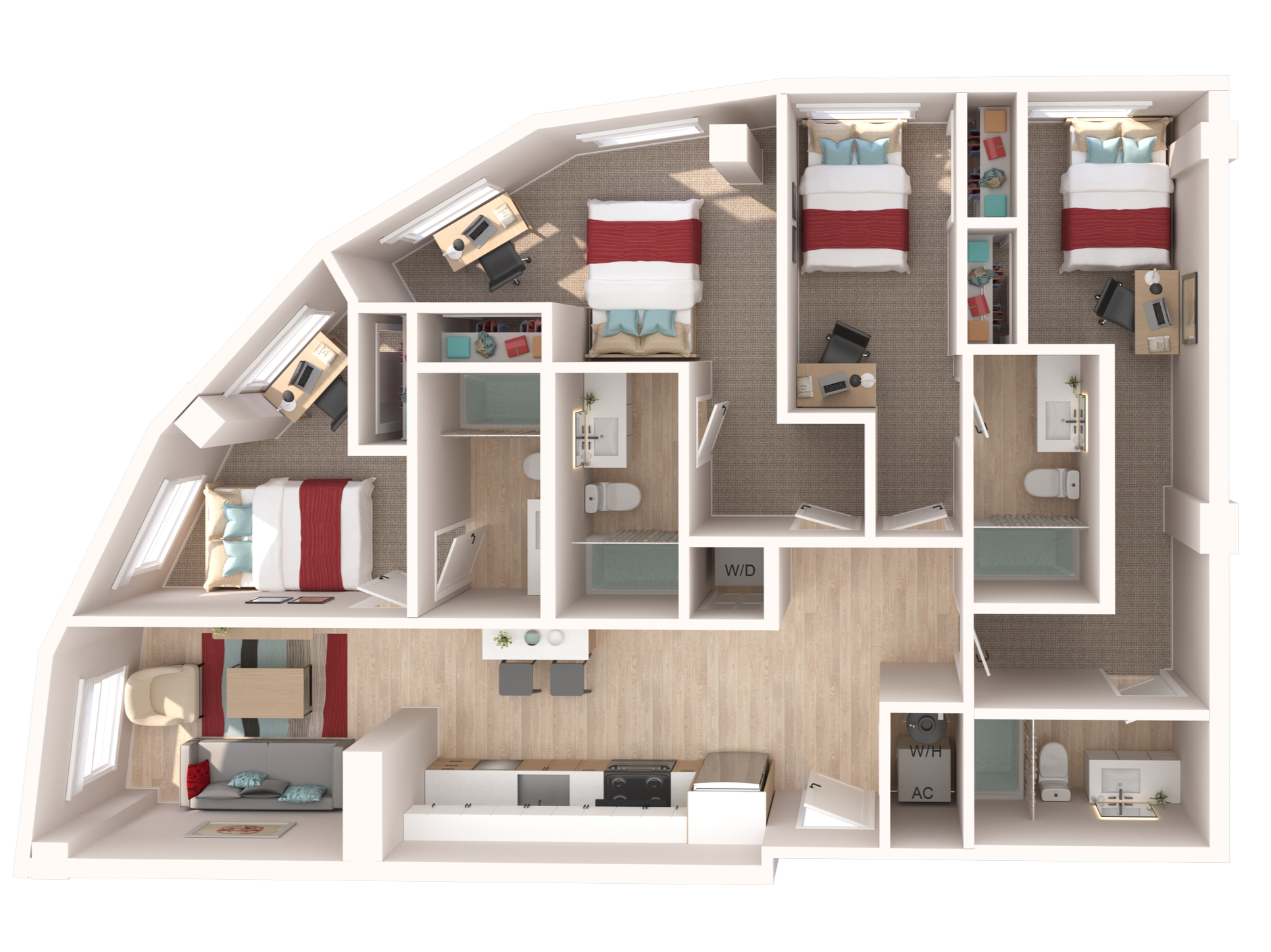 The Penny Four Bedroom Floor Plan