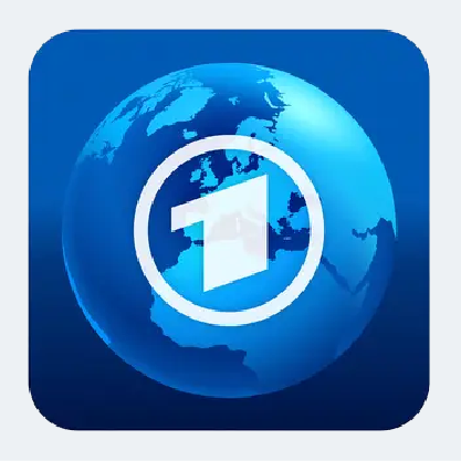 Logo of BBC One, a blue globe with a white number one in the center.