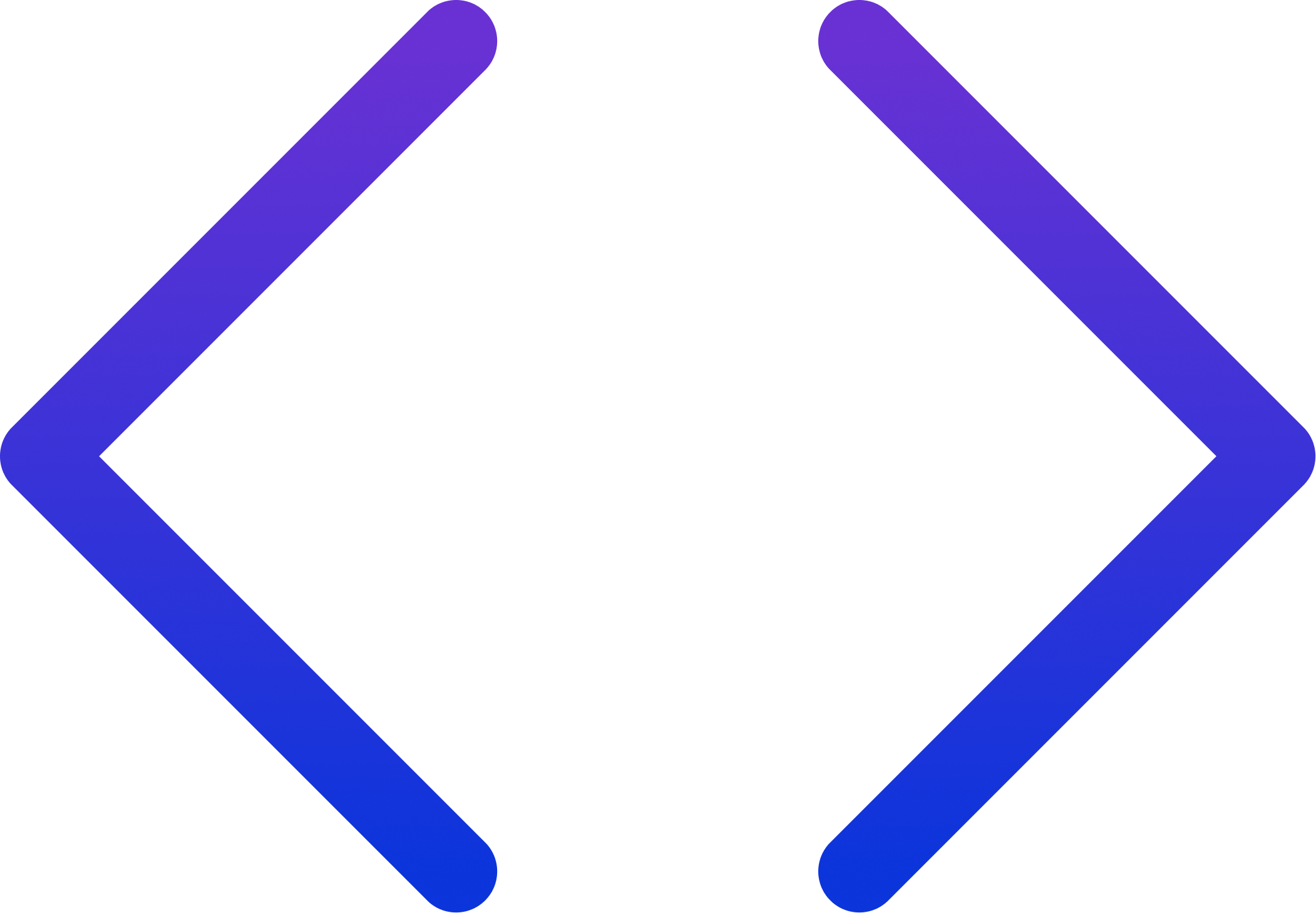 An image with shades of blue and purple, in the shapes for arrow triangles pointing left and right.