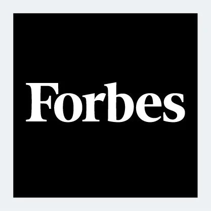 Forbes logo in black and white.