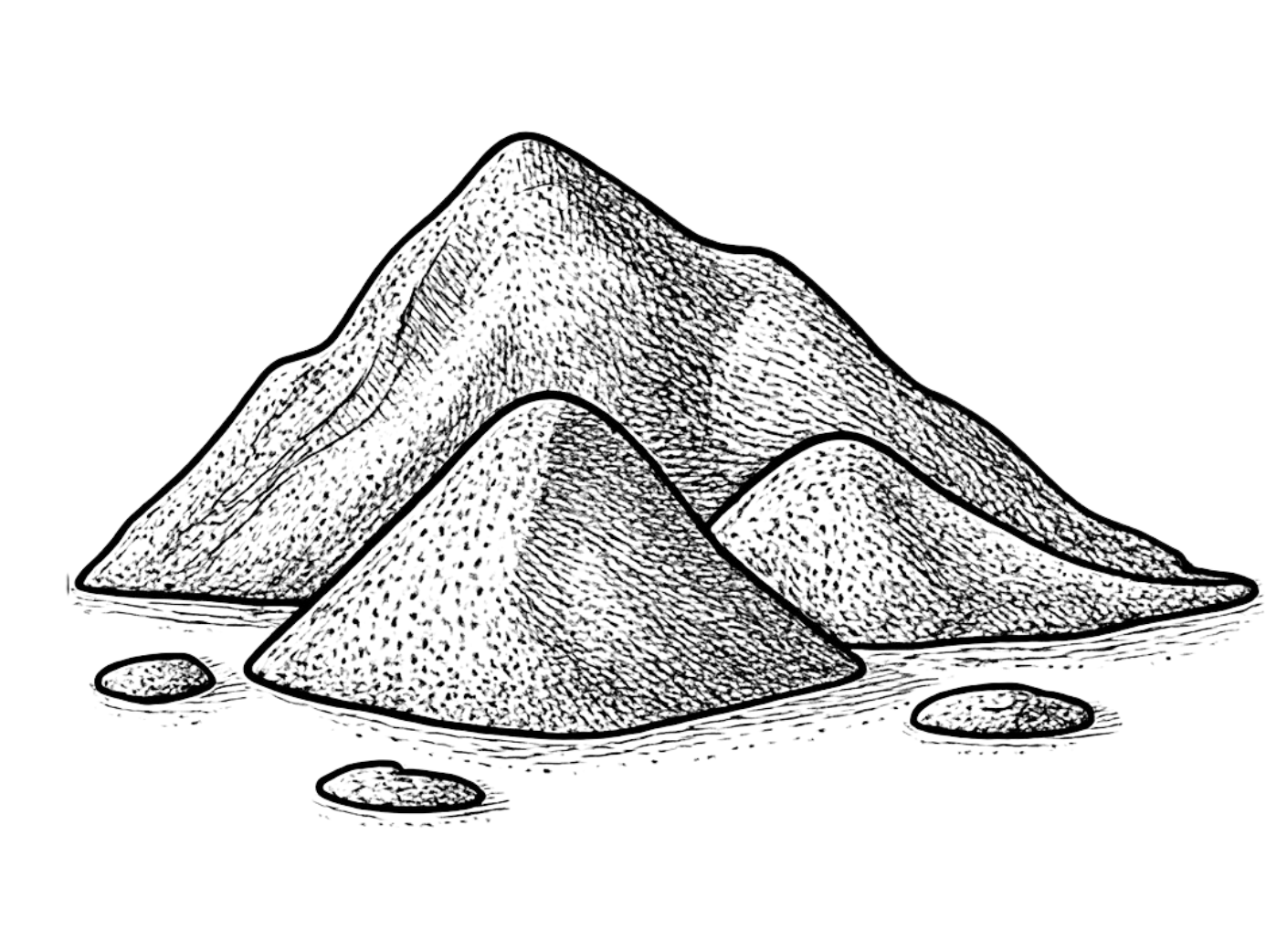 Bulk soil and landscaping material illustration for Snow’s Farm in Connecticut