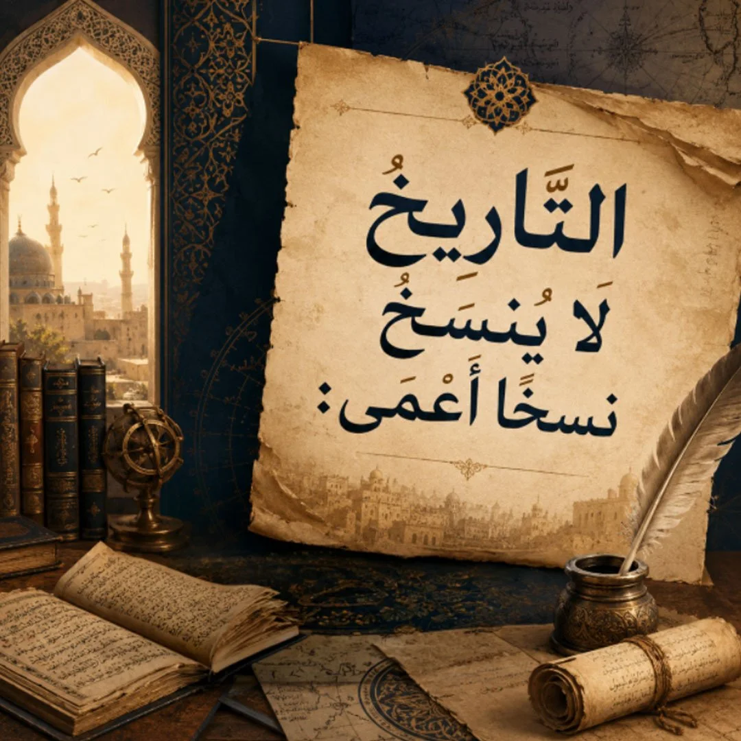 التَّاريخُ لا يُنسَخُ نسخًا أَعمَى: