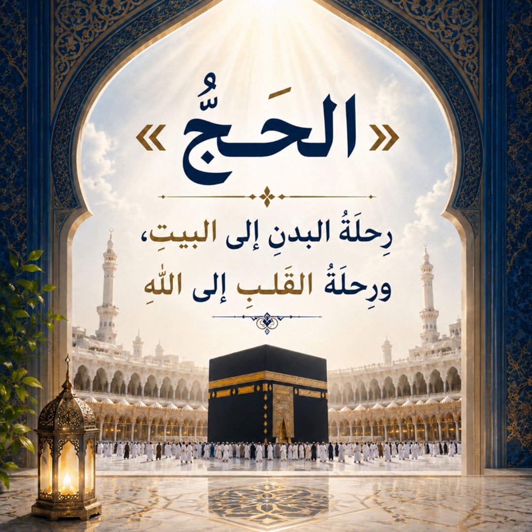 »الحجُّ«: رحلَةُ البدَنِ إلى البيتِ، ورحلَةُ القلبِ إلى اللهِ: