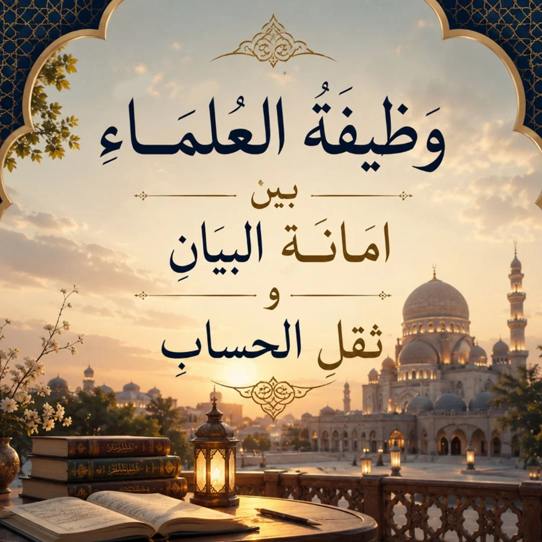 وظيفةُ العلماءِ بينَ أَمانَةِ البيانِ وثِقَلِ الحسابِ: