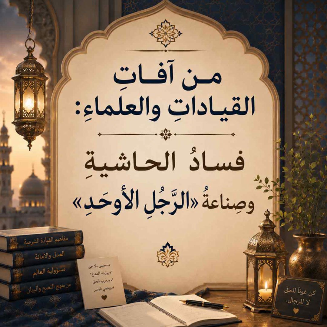 من آفاتِ القياداتِ والعلماءِ: فسادُ الحاشيَةِ وصناعَةُ »الرَّجُلِ الأَوْحَدِ«: