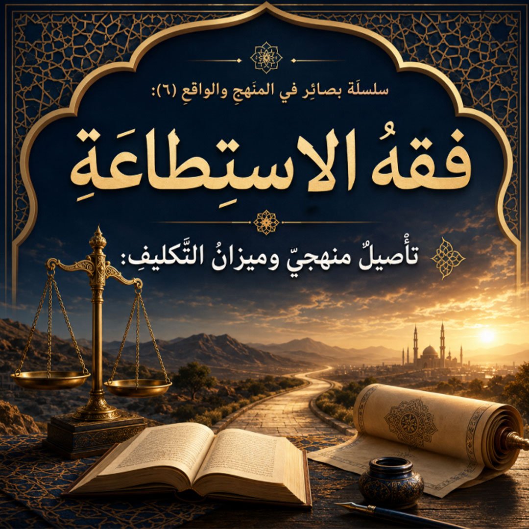 فقهُ الاستِطاعَةِ: تأْصيلٌ منهجيٌّ وميزانُ التَّكليفِ: