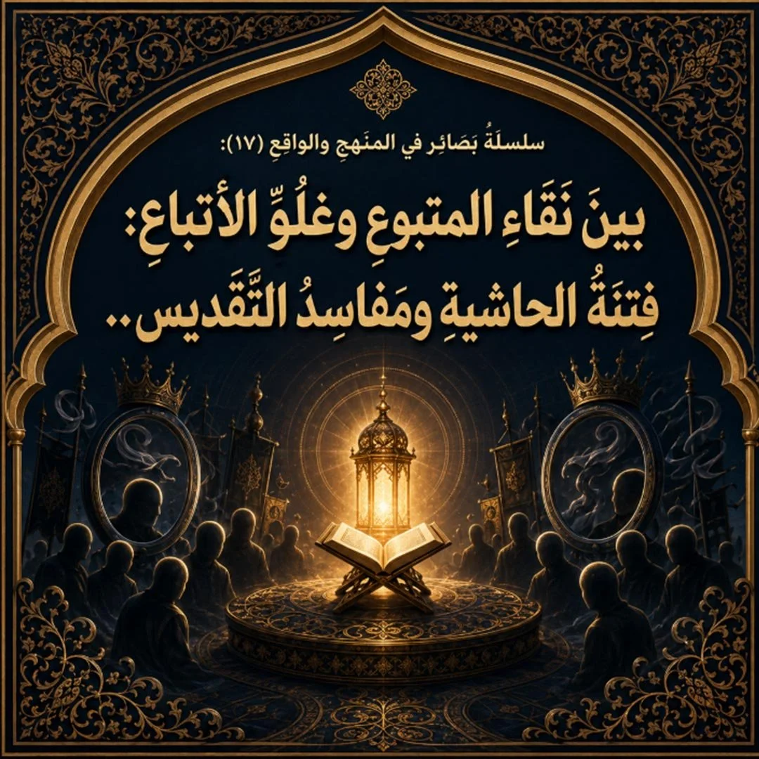 بينَ نقاءِ المتبوعِ وغلُوِّ الأَتباعِ: فتنَةُ الحاشيَةِ ومفاسِدُ التَّقديسِ..