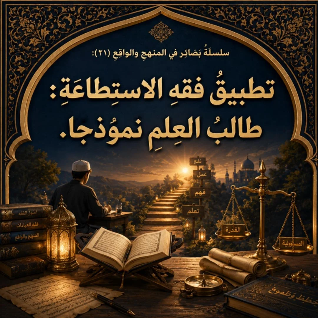 تطبيقُ »فقهِ الاستِطاعَةِ« طالبُ العلمِ نموذجًا..