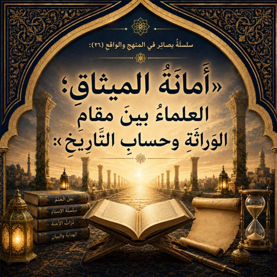 »أَمانَةُ الميثاقِ؛ العلماءُ بينَ مقامِ الوراثَةِ وحسابِ التَّاريخِ«: