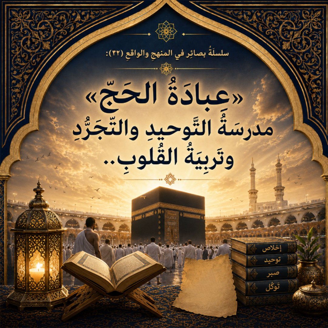 »عِبادَةُ الحَجِّ« مدرسَةُ التَّوحيدِ والتَّجرُّدِ وتربيَةُ القُلوبِِ..