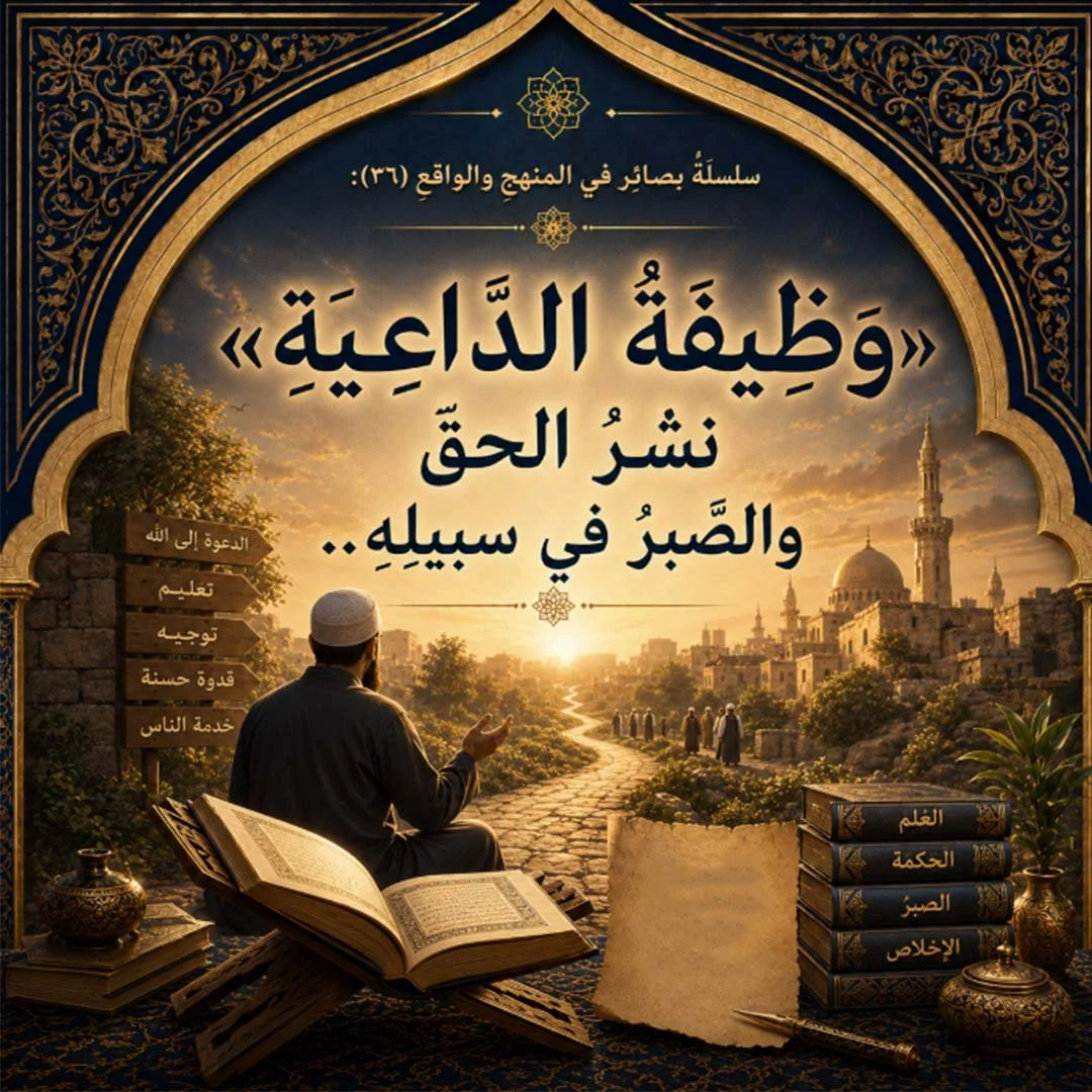 »وظيفَةُ الدَّاعيَةِ«: نشرُ الحقِّ والصَّبرُ في سبيلِهِ..