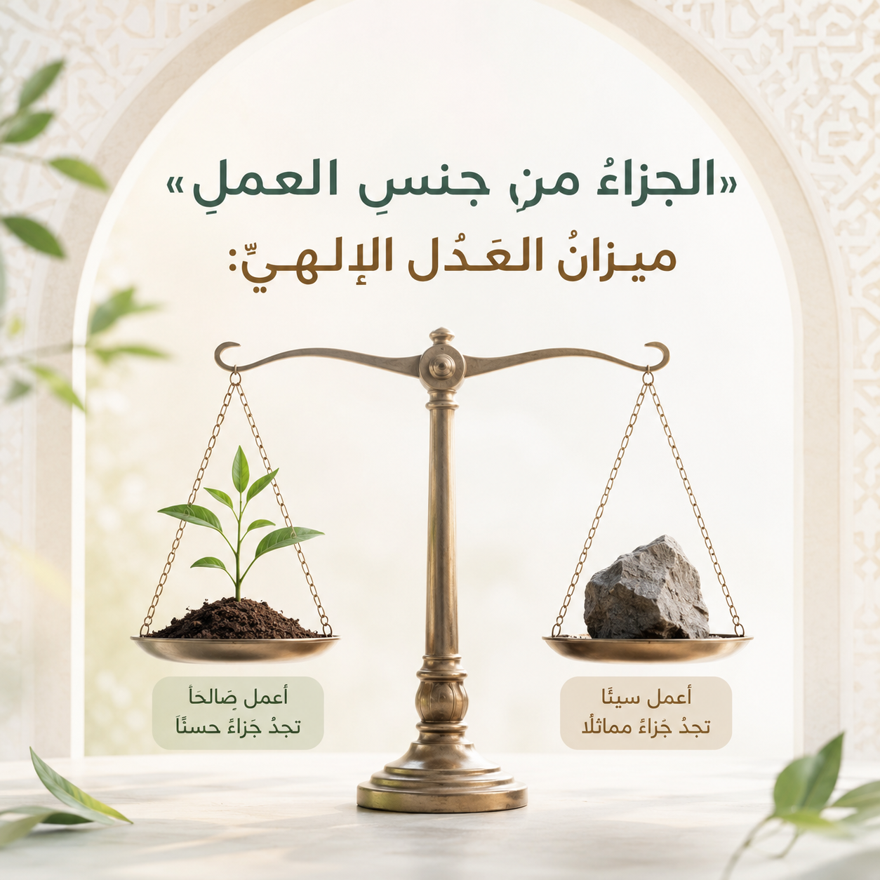 »الجزاءُ من جنسِ العمَلِ« ميزانُ العَدْلِ الإلهيِّ: