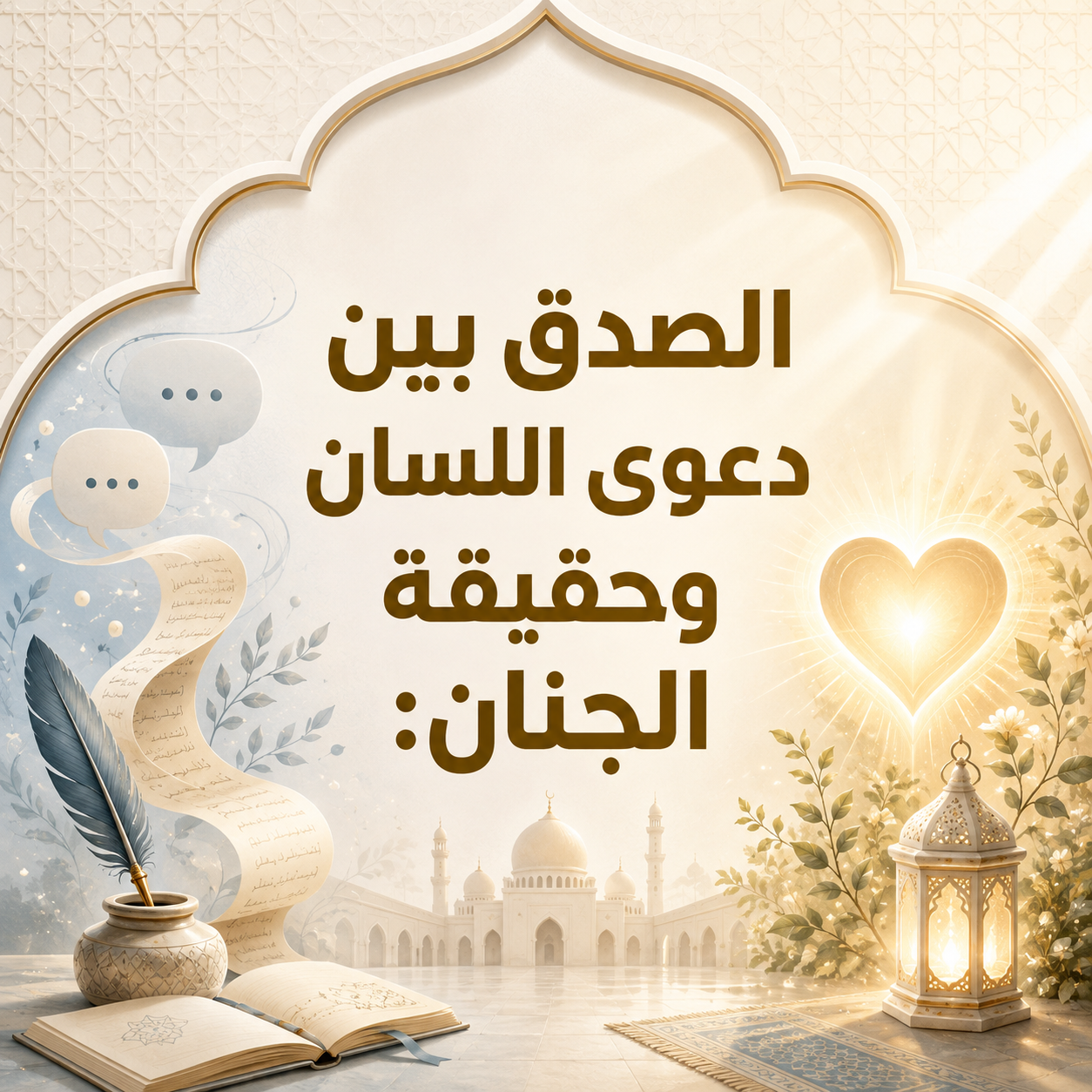  الصِّدقُ بينَ دعوى اللِّسانِ وحقيقَةِ الجَنانِ: