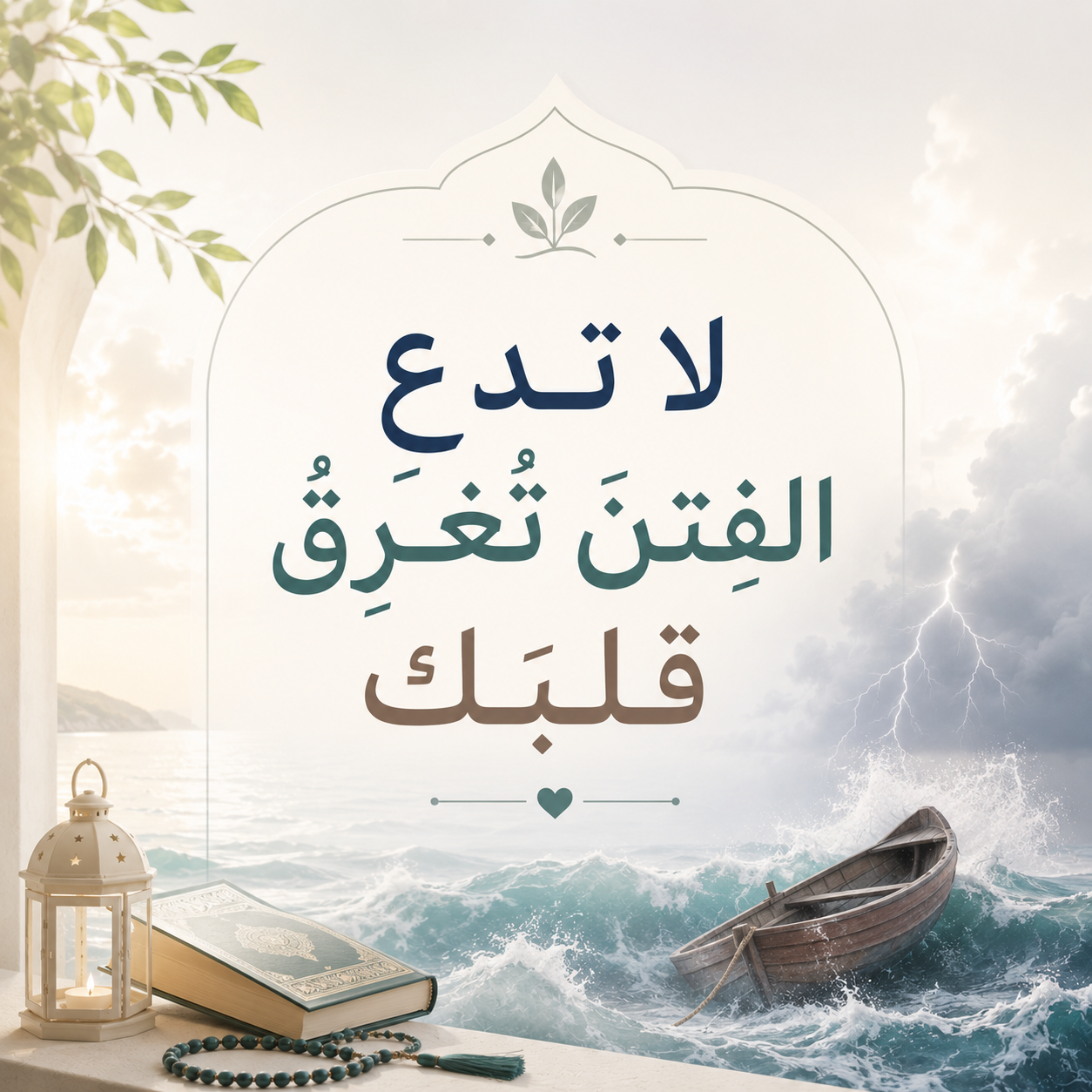 »لا تدَعِ الفِتنَ تُغرِقُ قلبَكَ«: