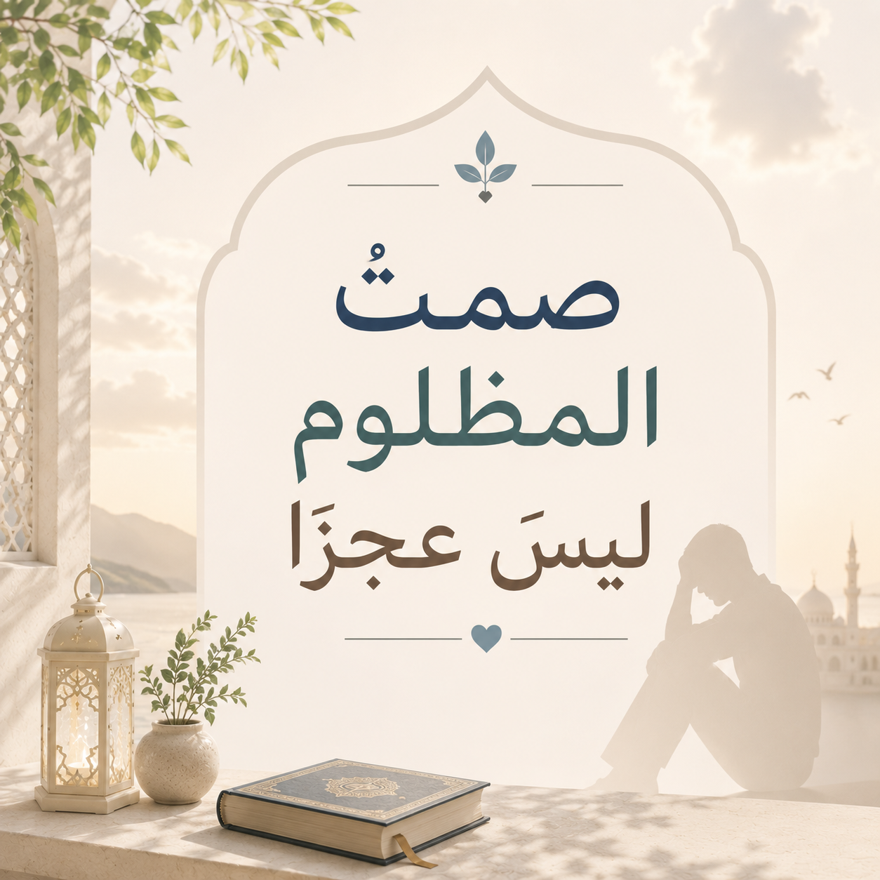 »صَمْتُ المظْلُومِ ليسَ عَجزًا«:
