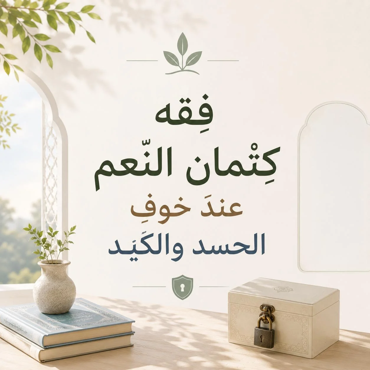 »فِقْهُ كِتْمانِ النِّعَمِ عندَ خوفِ الحسَدِ والكيْدِ«: