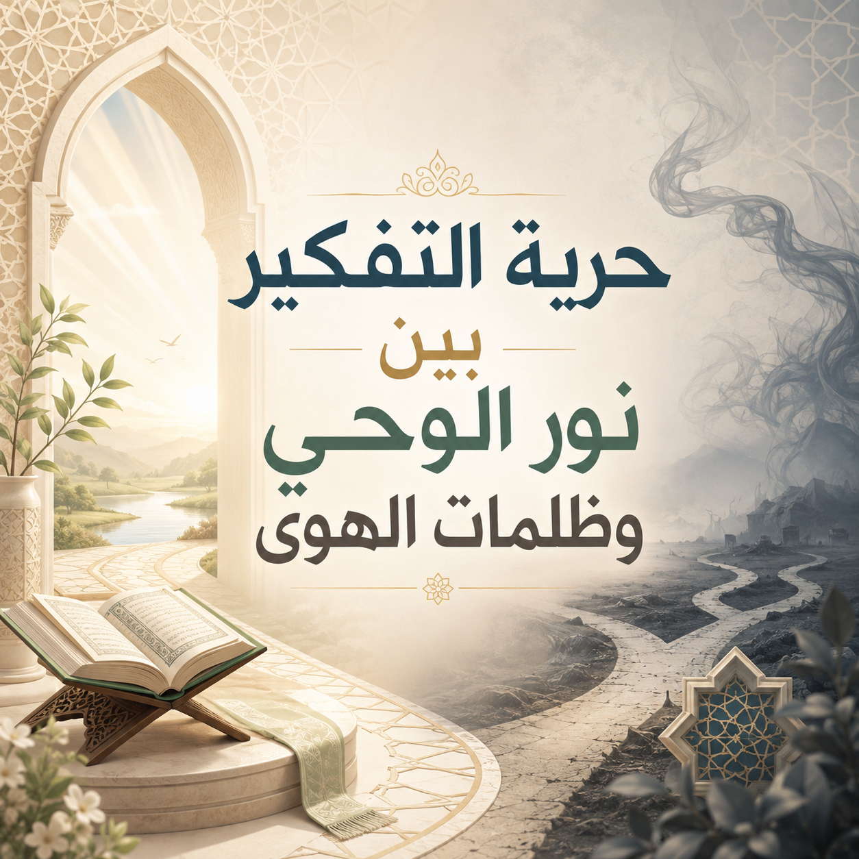 »حُرِّيَّةُ التَّفكيرِ بينَ نورِ الوحي وظُلُماتِ الهوى«: