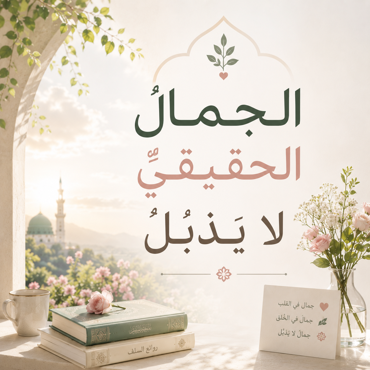 »الجَمالُ الحَقيقيُّ لا يَذبُلُ«:
