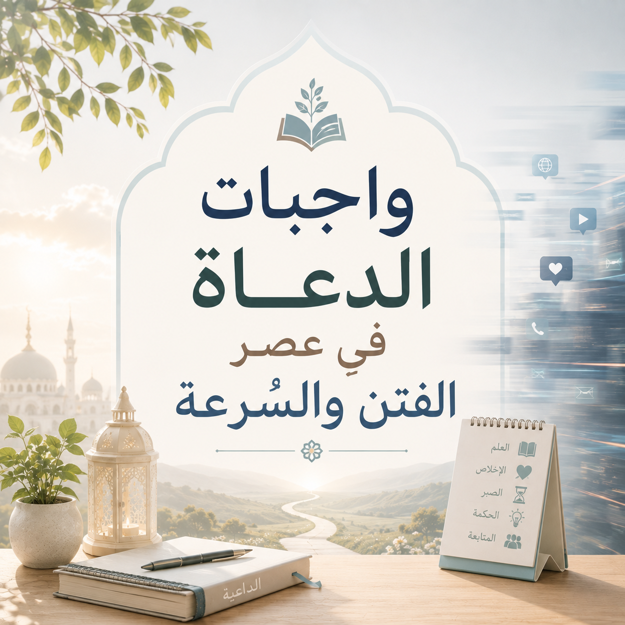 »واجباتُ الدُّعاةِ في عصْرِ الفتْنِ والسُّرعَةِ«: