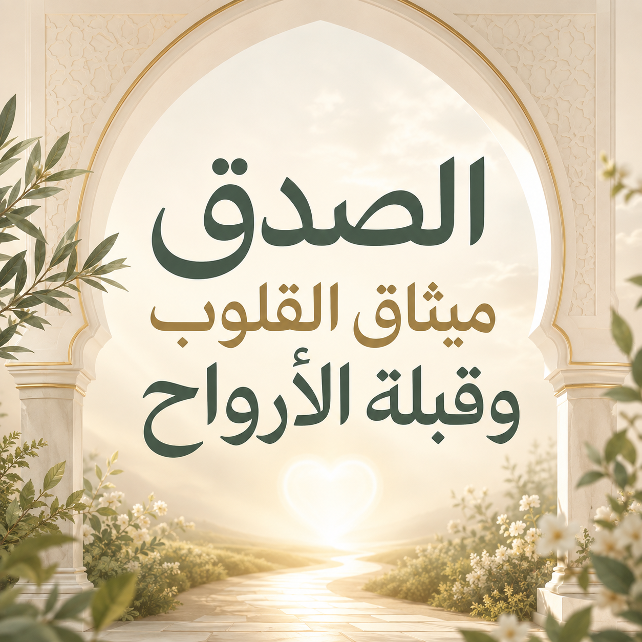 »الصِّدْقُ ميثاقُ القُلوبِ وقِبلَةُ الأَرواح«: