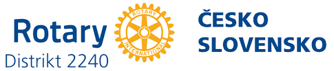 Rotary International logo District 2240 and 'Cesko Slovensko'