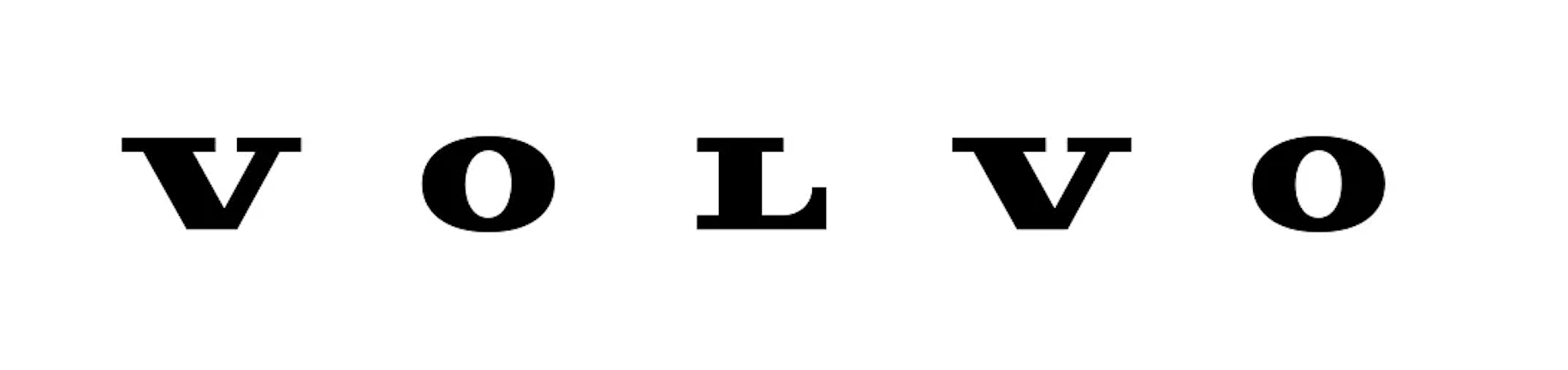 Black text that reads 'VOLUME' upside down on a white background.