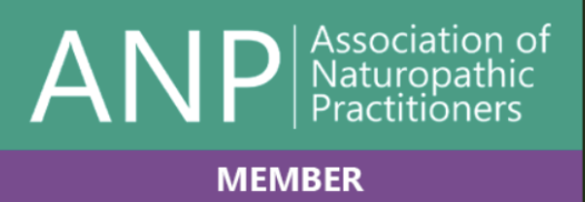 Logo of the Association of Naturopathic Practitioners with green, purple, and white text
