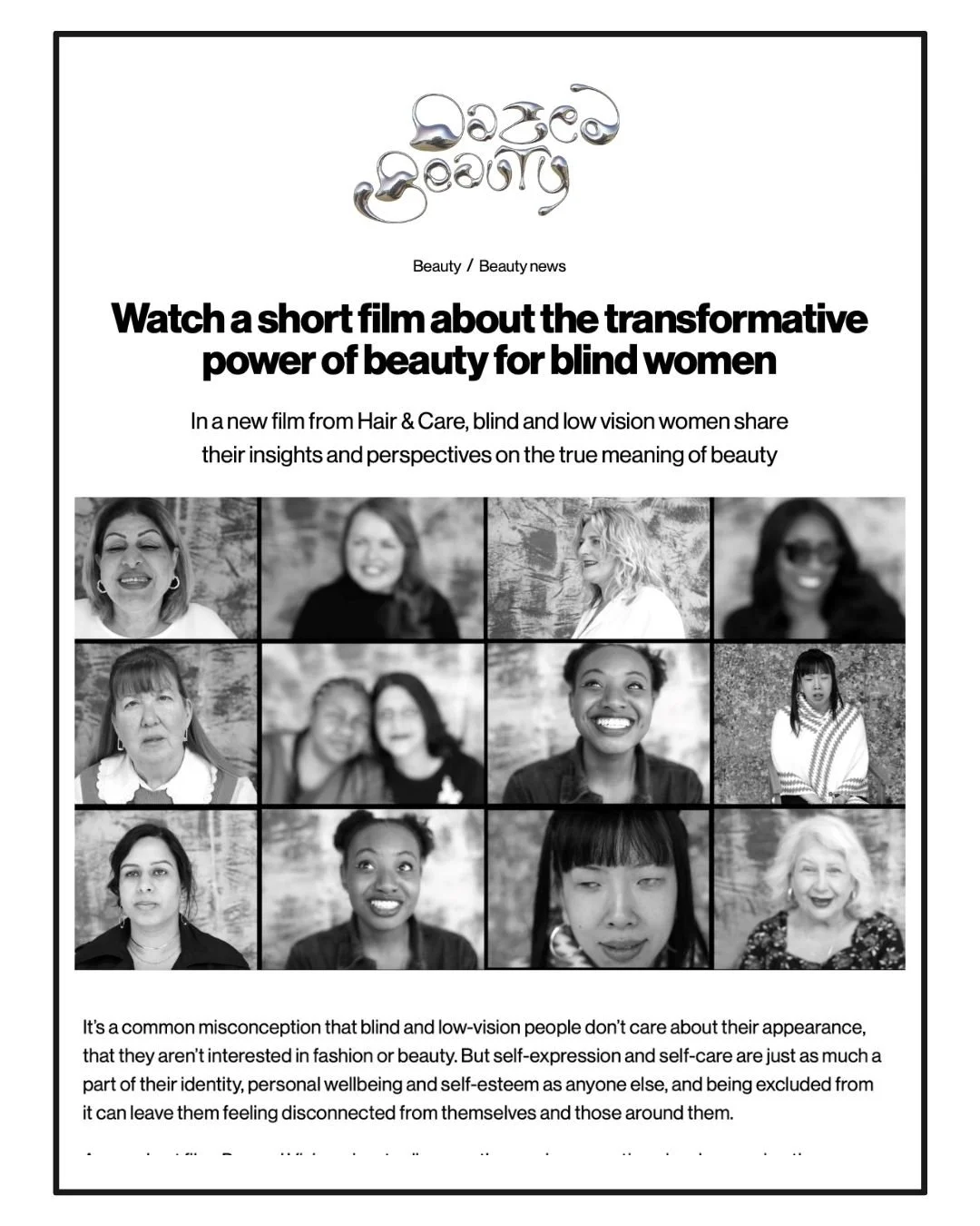 Click image to read on Dazed Beauty