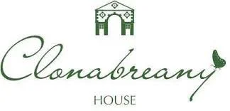 Logo for Clonabreany House featuring an archway and a butterfly