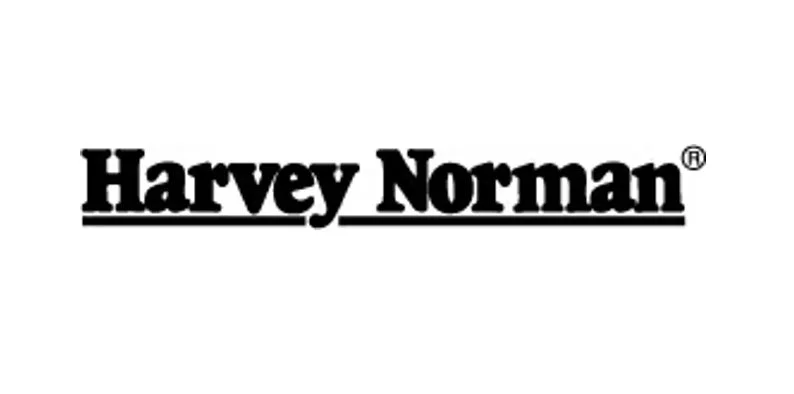 Harvey Norman logo in black text on a white background