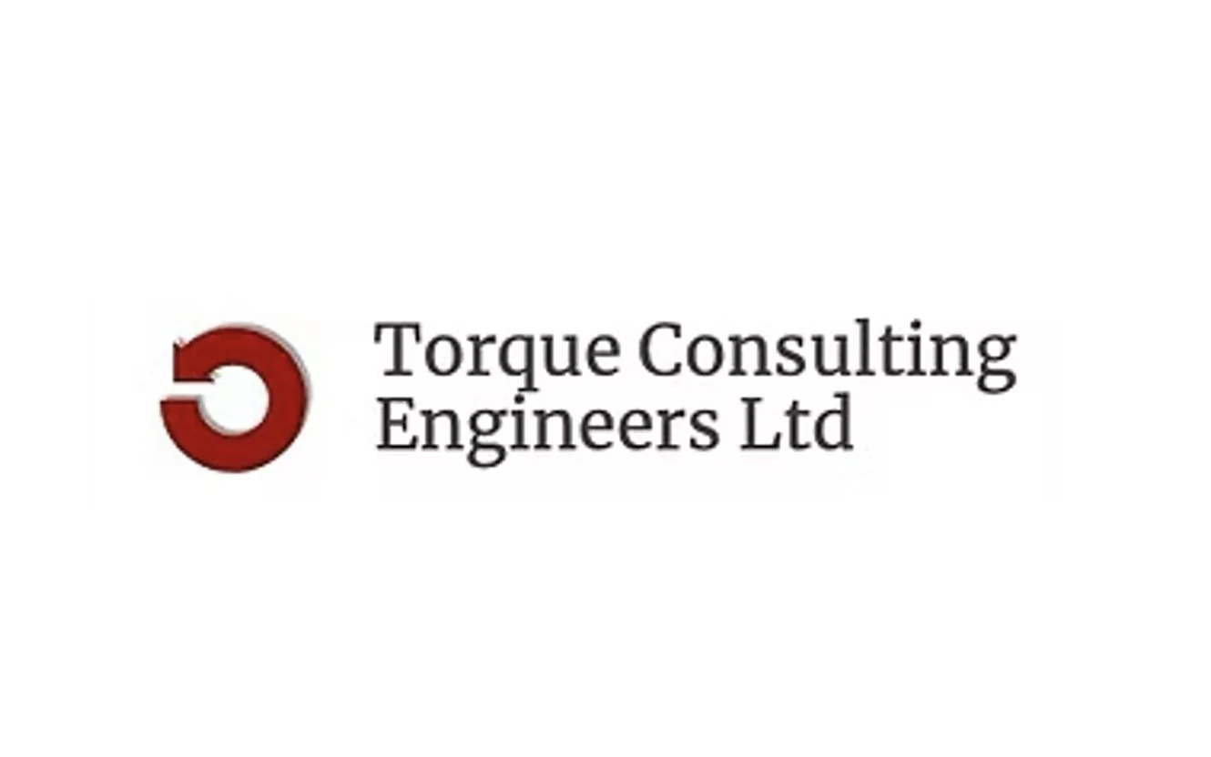 Company logo for Torque Consulting Engineers Ltd, featuring a red circular graphic with a white arrow pointing clockwise.