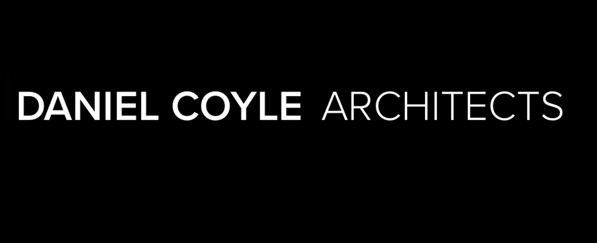 Logo for Daniel Coyle Architects in black and white text