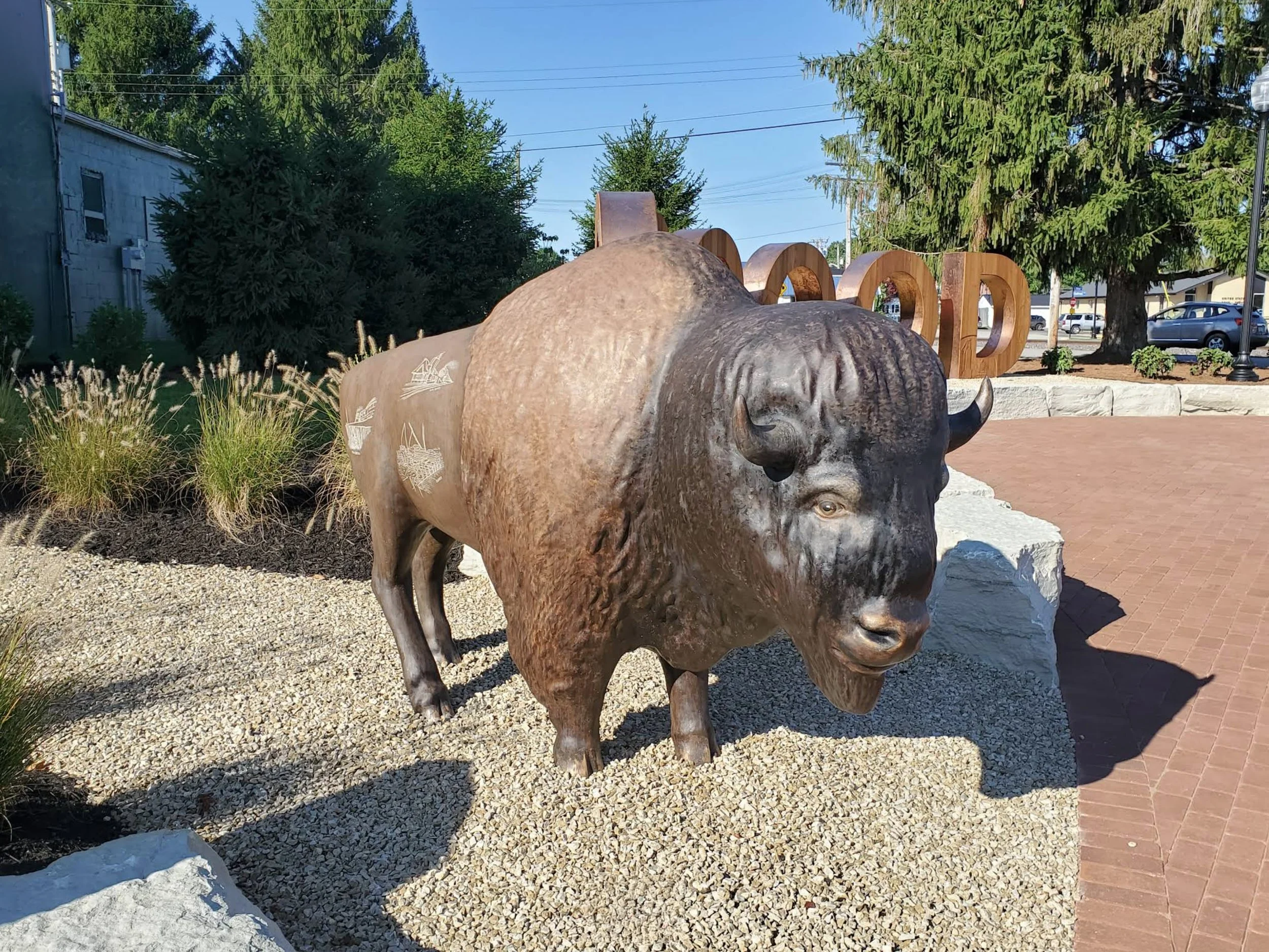 Osgood Indiana Buffalo Stature - Photo Credit Melissa Bowers