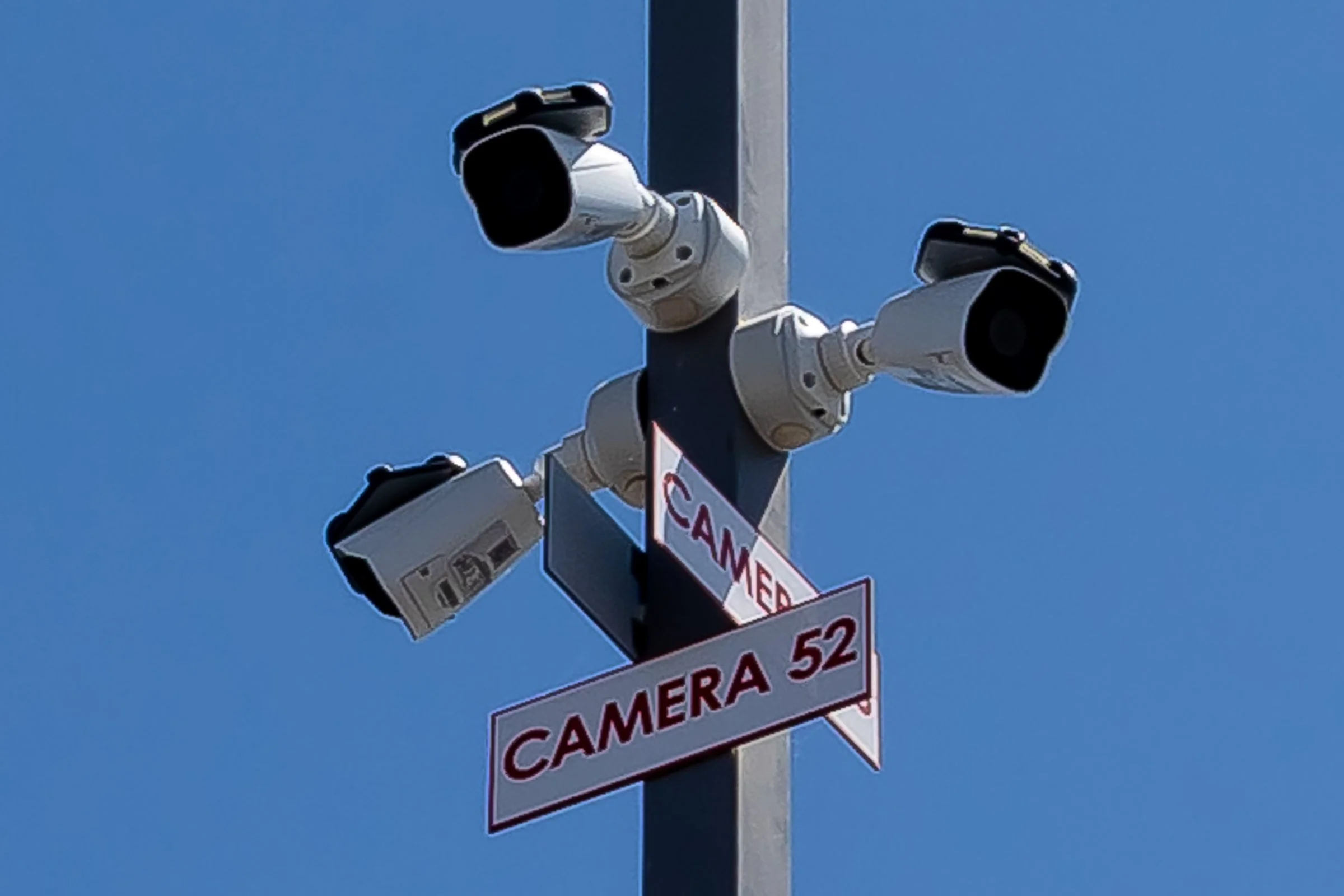 Numbered HD security camera at Carefree Covered RV Storage in Chandler, AZ